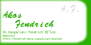 akos fendrich business card